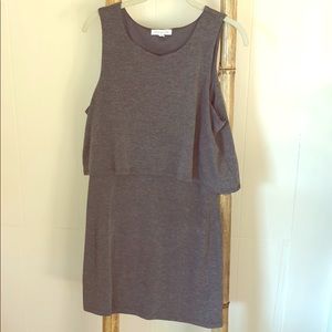 Gray overlay dress